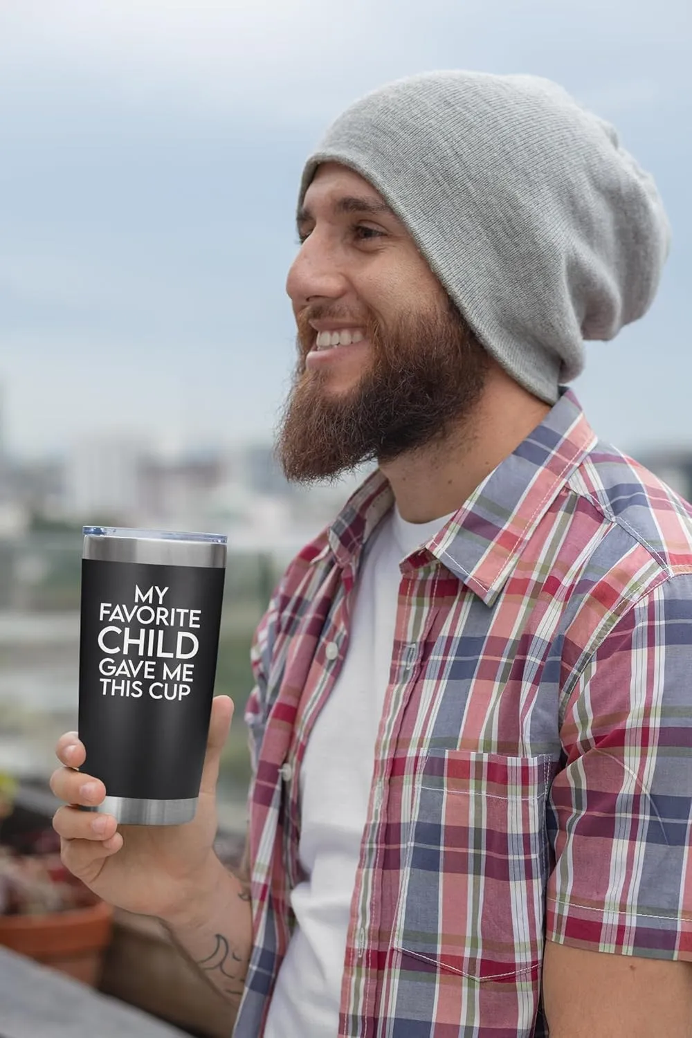 NewEleven Fathers Day Gift For Dad - Birthday Gifts For Dad From Kids - Husband Gift - Birthday Present Ideas For Father, Husband, New Papa, Bonus Father From Daughter, Son - 20 Oz Tumbler