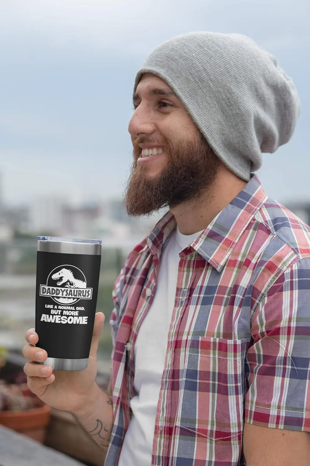 NewEleven Fathers Day Gift For Dad From Daughter, Son, Kids - Birthday Gift For Dad, Husband, Men - Best Present Idea For Father, Husband, Bonus Father From Daughter, Son, Wife - 20 Oz Tumbler