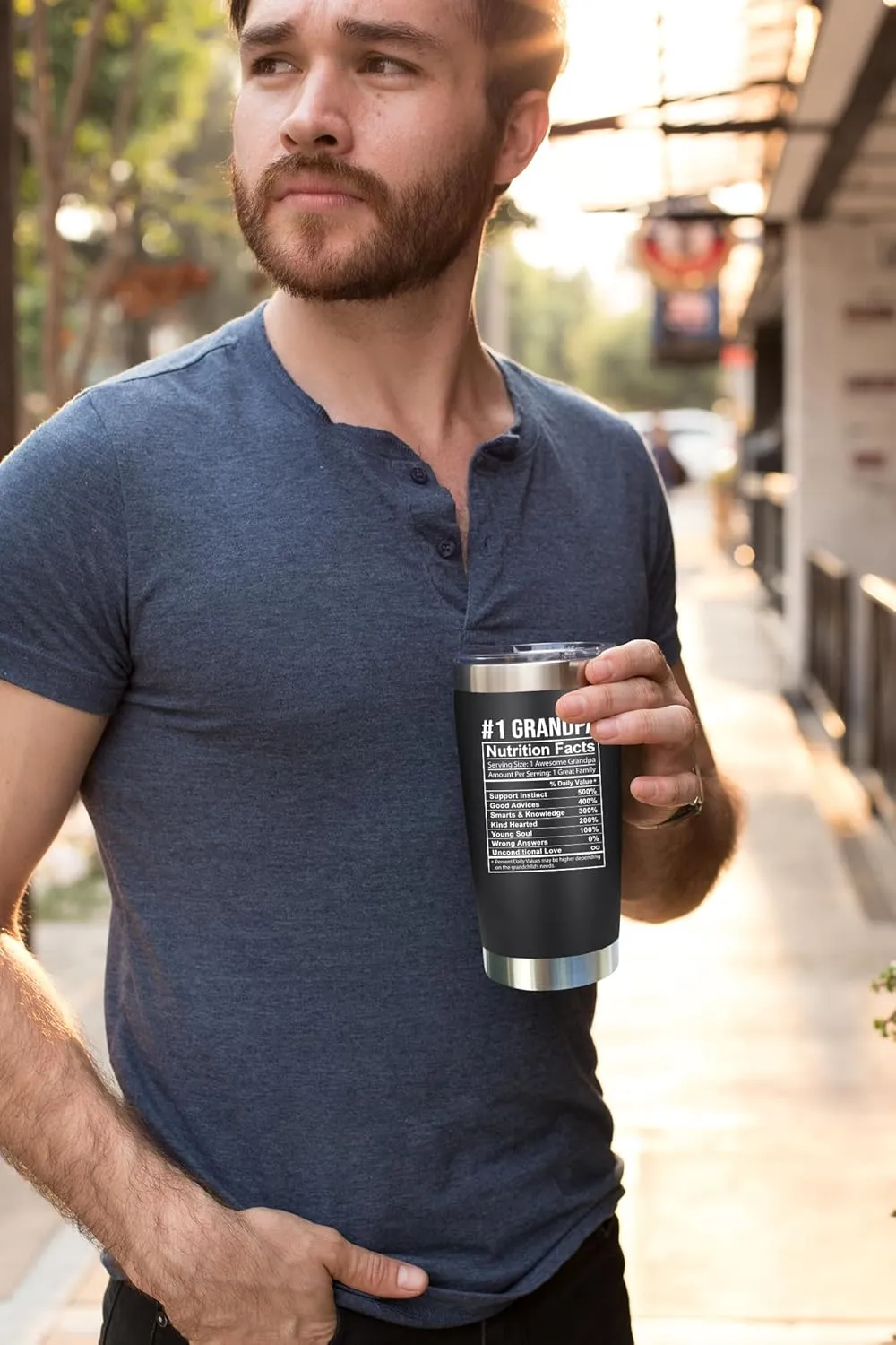 NewEleven Fathers Day Gift For Grandpa - Grandpa Gifts From Granddaughter, Grandson - Unique Birthday Present Ideas For Grandfather, New Granddad, Promoted To Granddad, Grandchildren - 20 Oz Tumbler