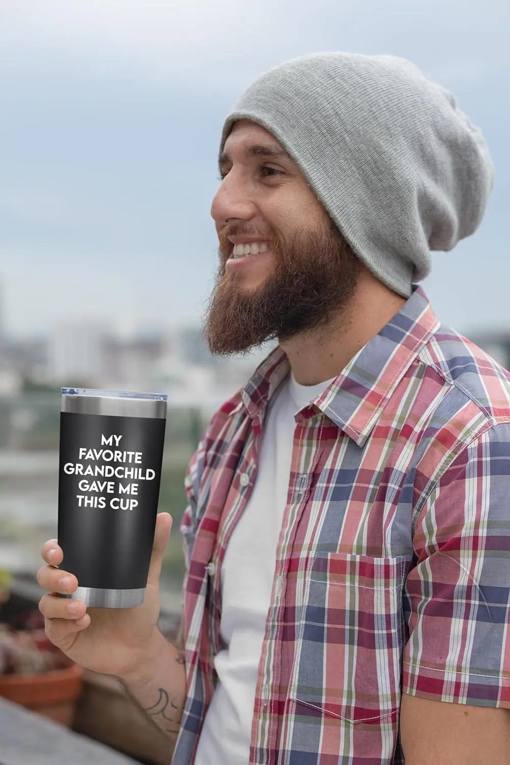 NewEleven Fathers Day Gift For Grandpa - Grandpa Gifts From Granddaughter, Grandson - Unique Birthday Present Ideas For Grandfather, New Granddad, Promoted To Granddad, Grandchildren - 20 Oz Tumbler