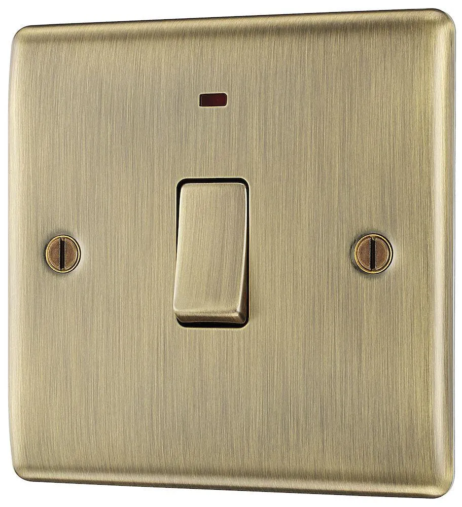 Nexus Metal Single Switch, 20A with Power Indicator