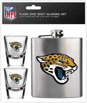NFL Jacksonville Jaguars Unisex Flask, black, one size