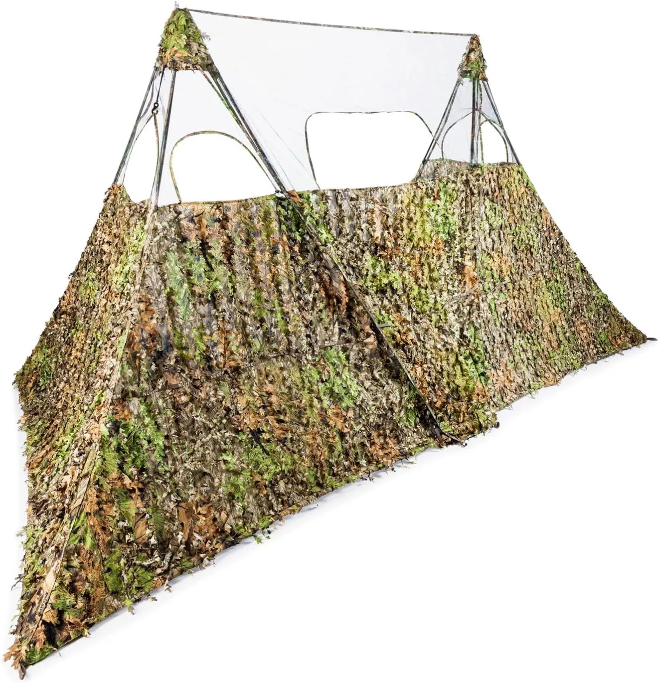 Nukem Grab & Go Hunting Ground Blind Double Up System - Mossy Oak Pattern - Lightweight & Portable - Provides Maximum Concealment