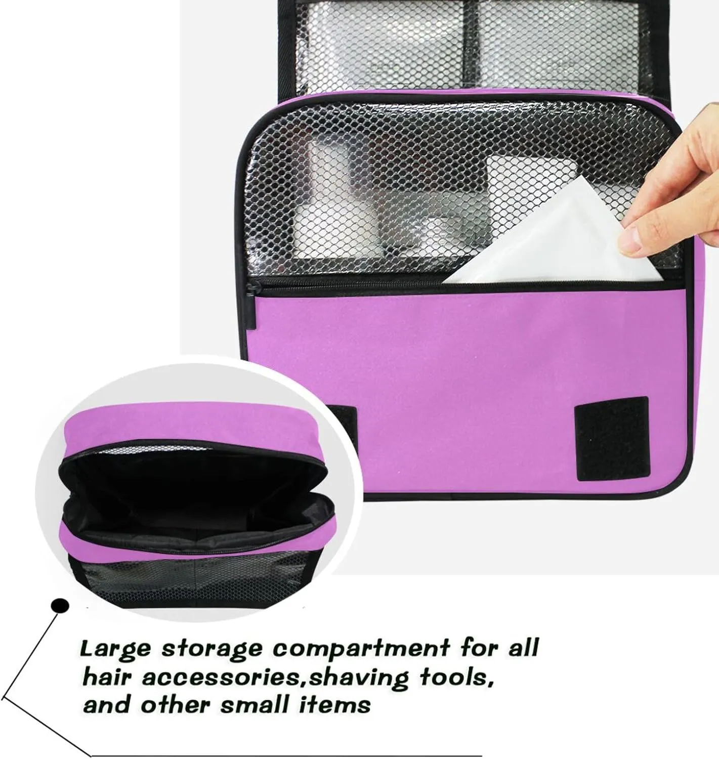 Orchid Toiletry Bags Makeup Organizer with Hook Portable Travel Toiletry Organizer Bag