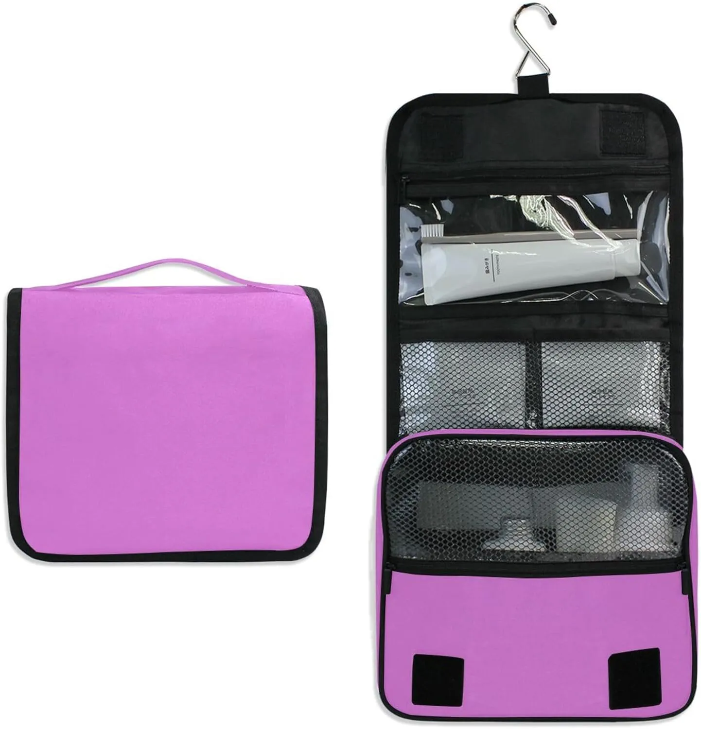 Orchid Toiletry Bags Makeup Organizer with Hook Portable Travel Toiletry Organizer Bag