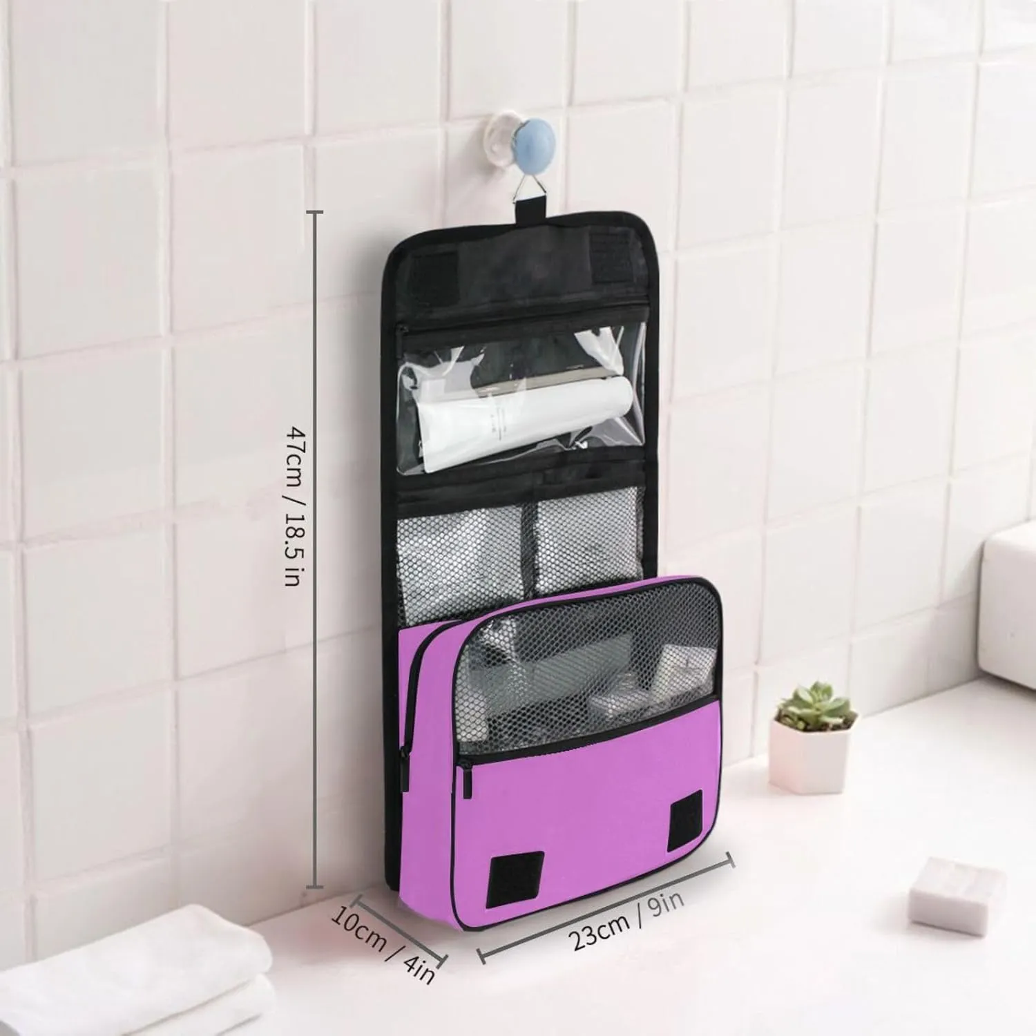 Orchid Toiletry Bags Makeup Organizer with Hook Portable Travel Toiletry Organizer Bag