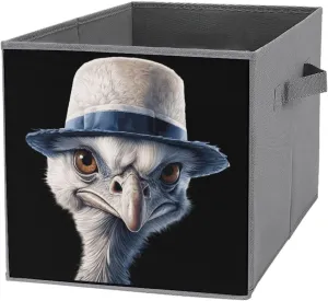 Ostrich-1 Foldable Storage Cubes Organizers Storage Bins Square Storage Baskets with Handles 1PCS