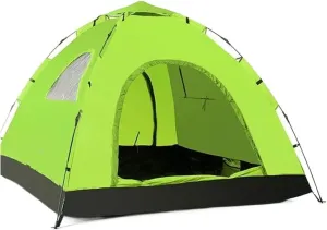 Outdoor Camping Tent Automatic Pop Up Tents Waterproof Anti UV Sun Shade 3-4 Person Family Tents Outdoor Tent for Hiking Camping Fishing Beach (Color : Orange Green) Tents for Cam (B 215x 215x135cm)