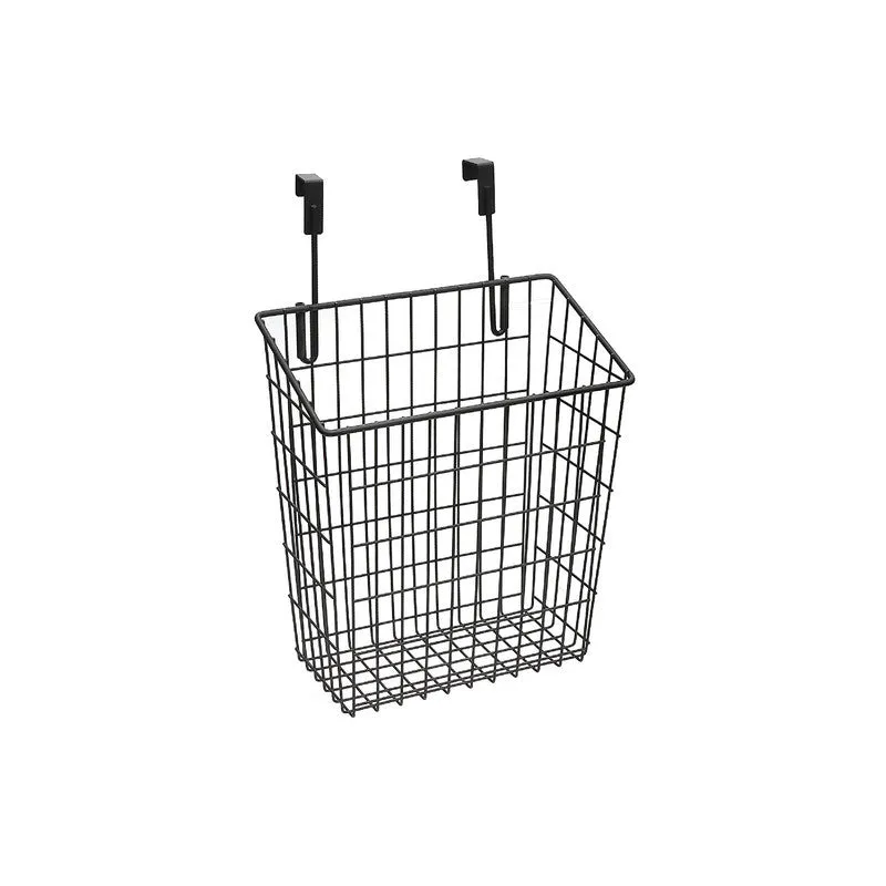 Over The Cupboard Wired Basket Organizer Black|Panier d’organisation en grillage noir à accrocher à l'armoire