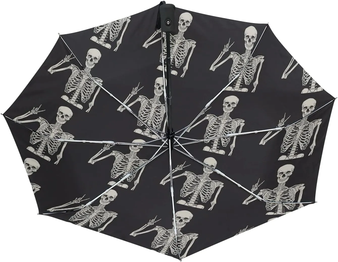 Oyihfvs Auto Open/Close Folding Umbrella, Strong Inner Print Travel Rain Umbrella, Portable Automatic Compact Sun Parasol with UV Protection