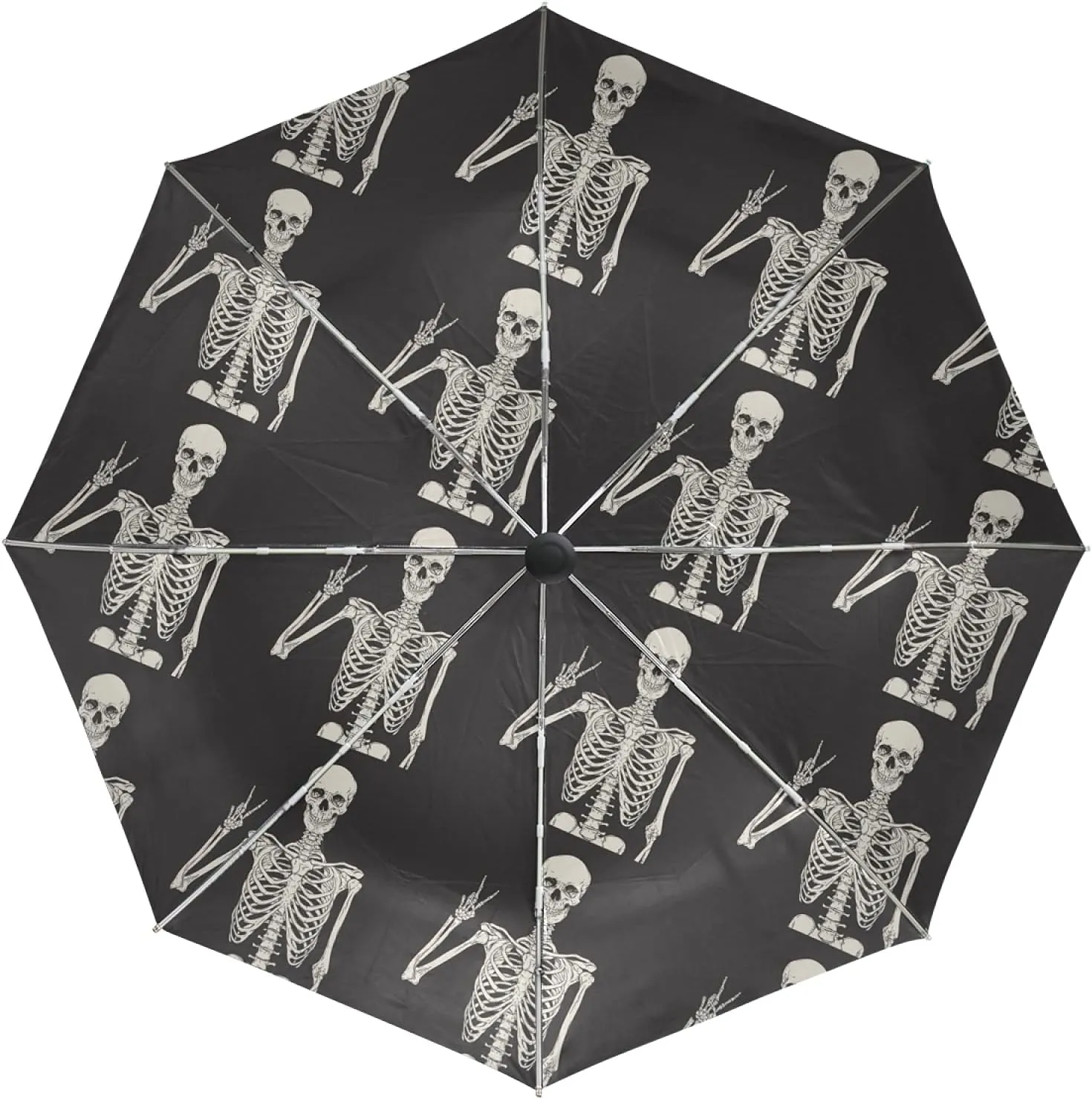 Oyihfvs Auto Open/Close Folding Umbrella, Strong Inner Print Travel Rain Umbrella, Portable Automatic Compact Sun Parasol with UV Protection
