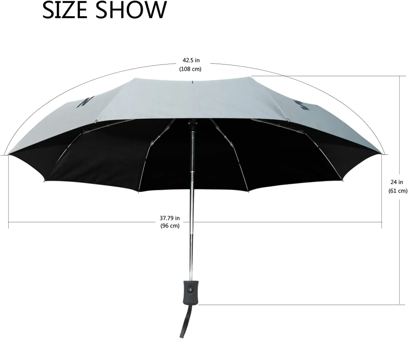 Oyihfvs Auto Open/Close Folding Umbrella, Strong Lightweight Travel Rain Umbrella, Portable Automatic Compact Sun Parasol with UV Protection