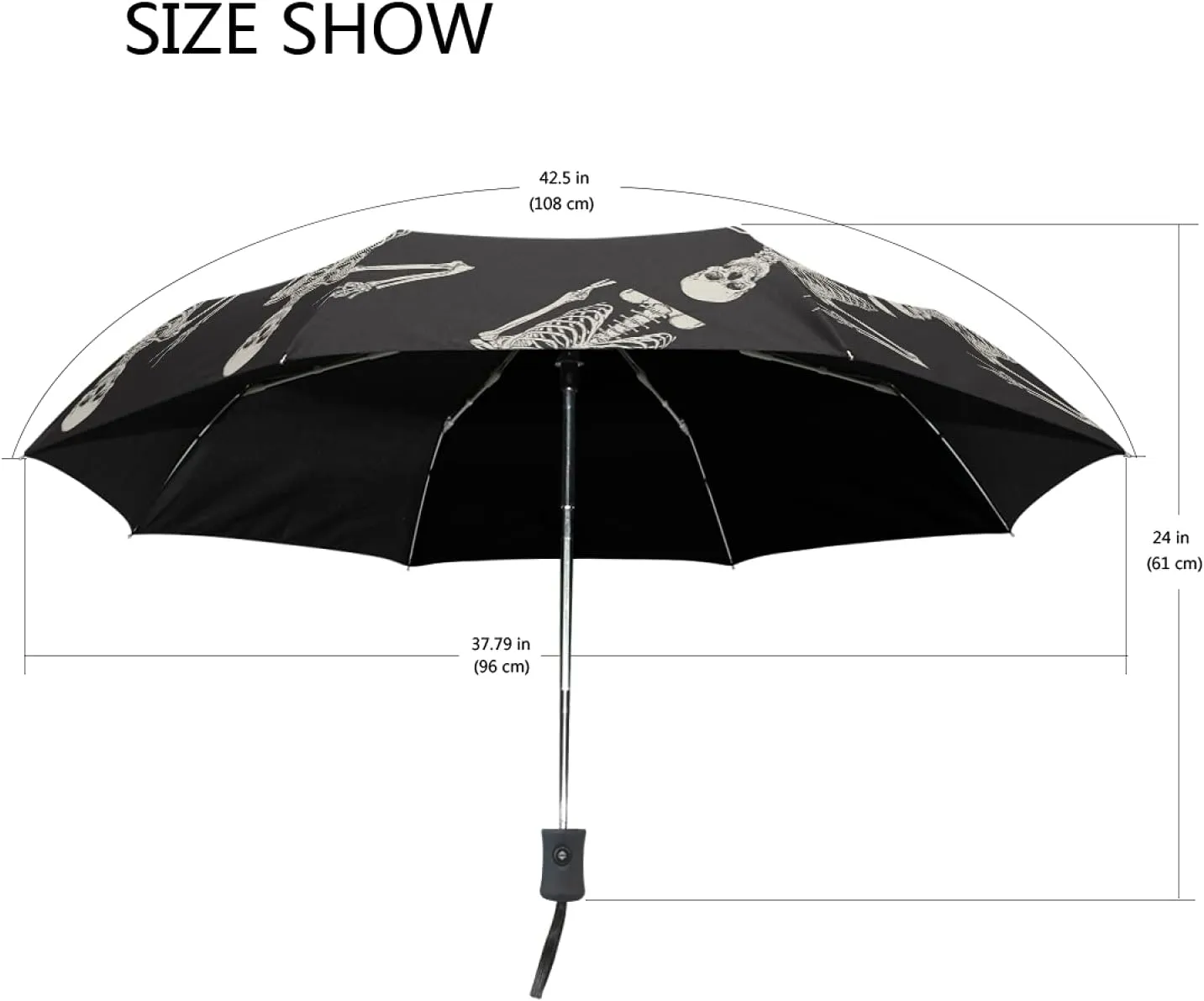 Oyihfvs Auto Open/Close Folding Umbrella, Strong Lightweight Travel Rain Umbrella, Portable Automatic Compact Sun Parasol with UV Protection