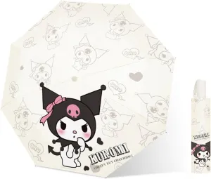 PARTY BUZZ Automatic Windproof Travel Umbrella, Waterproof UV Protection Folding Umbrella, Cartoon Portable Compact Umbrella Easy Auto Open, for Girls and Women