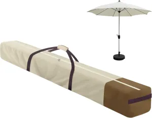 Patio Umbrella Bag for Outdoor Umbrellas 67 Inches Beach Umbrella Cover Storage Bag with Shoulder Strap,Waterproof Anti Dust Carry Case for Travel (Beige)