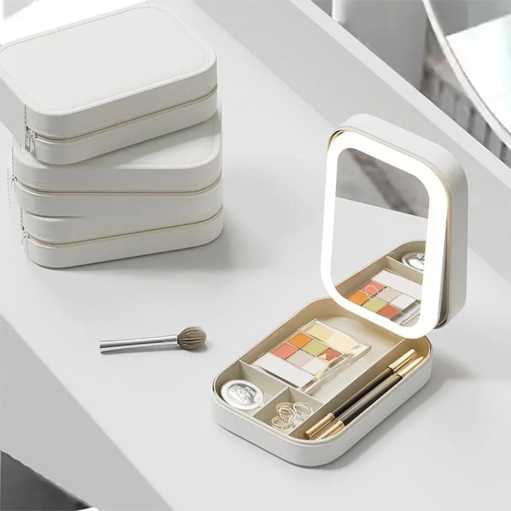Periodicali Makeup Mirror,Periodicali Travel Makeup Mirror with Lights,Foldable with Led Fill Light (D)