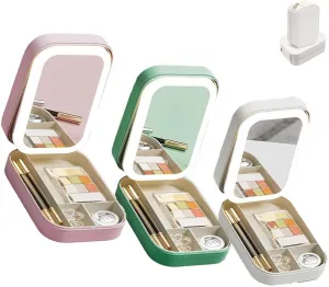 Periodicali Makeup Mirror,Periodicali Travel Makeup Mirror with Lights,Foldable with Led Fill Light (D)