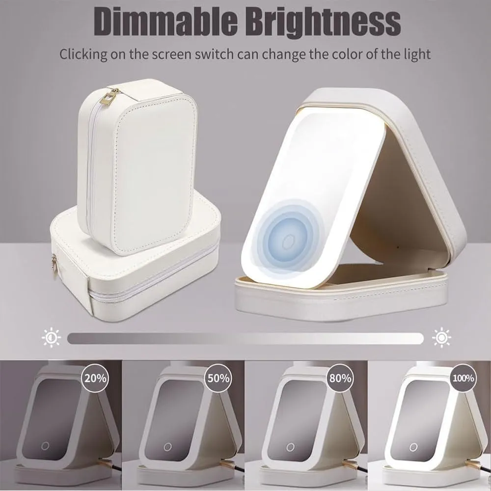 Periodicali Makeup Mirror,Periodicali Travel Makeup Mirror with Lights,Foldable with Led Fill Light (D)