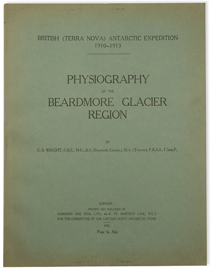 Physiography of the Beardmore Glacier Region.