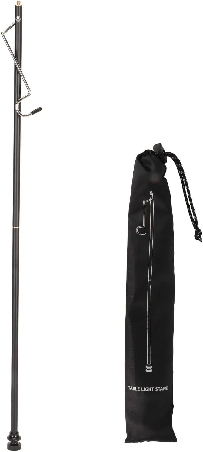 Pilipane Camping Lantern Stand Professional Portable Aluminium Alloy Folding Lantern Stand Pole for Outdoor Camping Light Hanging Pole IGT Tables Accessory
