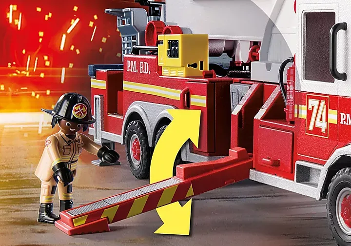 Playmobil 70935 Rescue Vehicles-FireEngine w/Tower Ladder