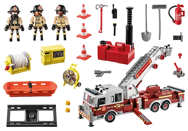 Playmobil 70935 Rescue Vehicles-FireEngine w/Tower Ladder