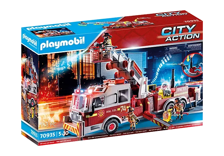 Playmobil 70935 Rescue Vehicles-FireEngine w/Tower Ladder