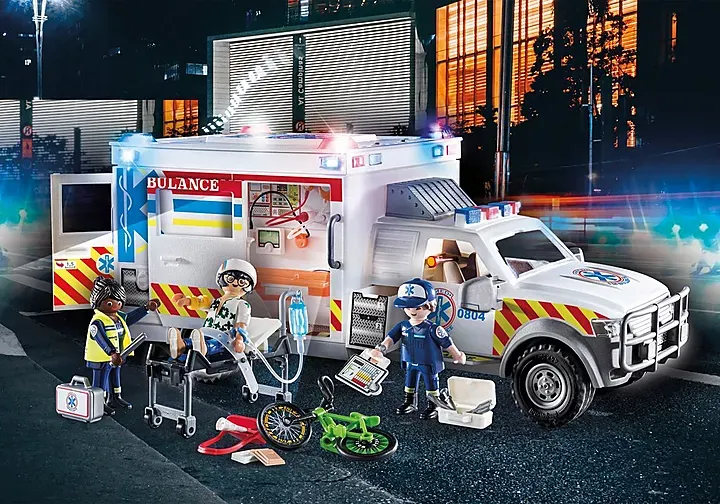 Playmobil 70936 Rescue Vehicles-Ambulance w/Lights&Sound