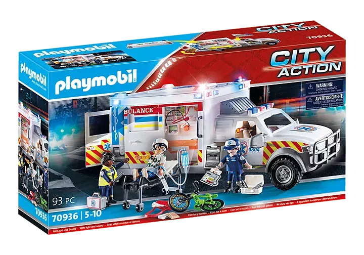 Playmobil 70936 Rescue Vehicles-Ambulance w/Lights&Sound