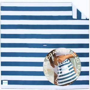 Plush Microfiber Beach Blanket, Extra Large Beach Mat for 3-6 Persons, Sandproof, Windproof | Hole for Umbrella, Corner Sand Pockets to Fight Wind (Bag for Blanket Included)