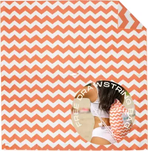 Plush Microfiber Beach Blanket, Extra Large Beach Mat for 3-6 Persons, Sandproof, Windproof | Hole for Umbrella, Corner Sand Pockets to Fight Wind (Bag for Blanket Included)