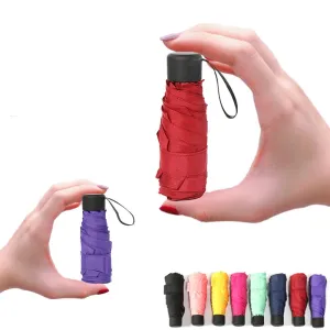 Pocket Umbrellas Unique collection Umbrella 180g Waterproof Rain Small UV Women 5G-enabled Mini