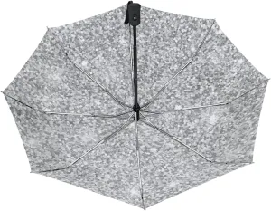 Poeticcity Auto Open/Close Folding Umbrella, Strong Inner Print Travel Rain Umbrella, Portable Automatic Compact Anti-UV Sun Parasol