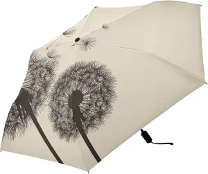 Poeticcity Folding Umbrella, Anti-UV 3 Folds Lightweight Parasol, Compact Windproof Strong Umbrellas for Car Travel Sun & Rain