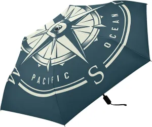 Poeticcity Folding Umbrella, Anti-UV 3 Folds Lightweight Parasol, Compact Windproof Strong Umbrellas for Car Travel Sun & Rain