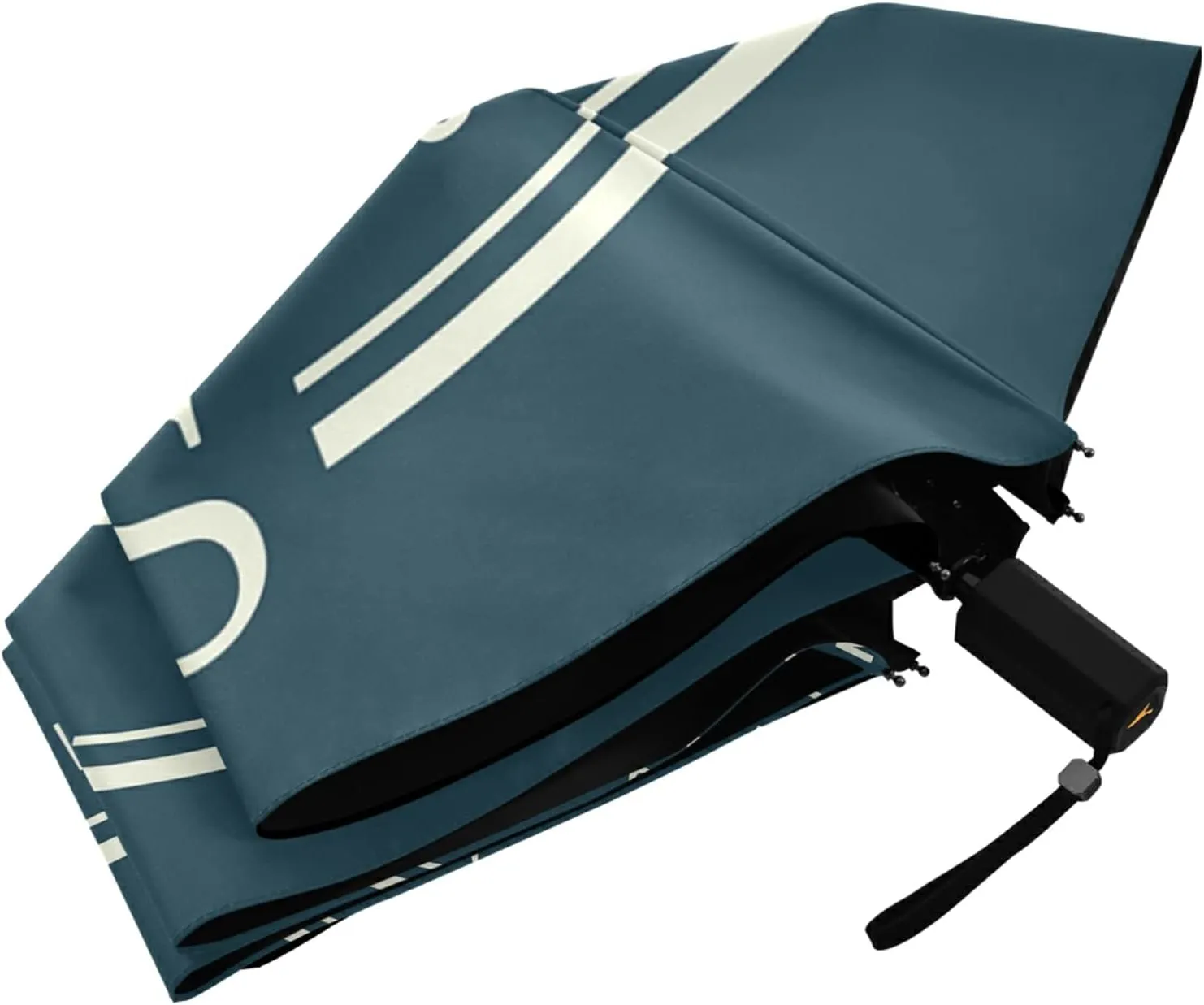 Poeticcity Folding Umbrella, Anti-UV 3 Folds Lightweight Parasol, Compact Windproof Strong Umbrellas for Car Travel Sun & Rain