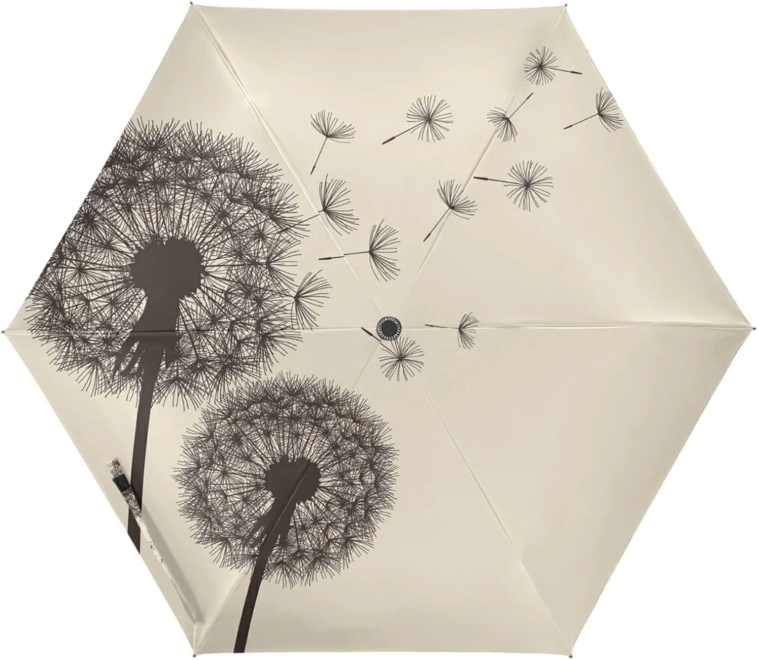 Poeticcity Folding Umbrella, Anti-UV 3 Folds Lightweight Parasol, Compact Windproof Strong Umbrellas for Car Travel Sun & Rain