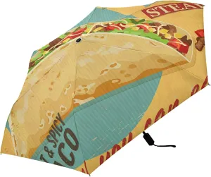 Poeticcity Folding Umbrella, Anti-UV 3 Folds Lightweight Parasol, Compact Windproof Strong Umbrellas for Car Travel Sun & Rain