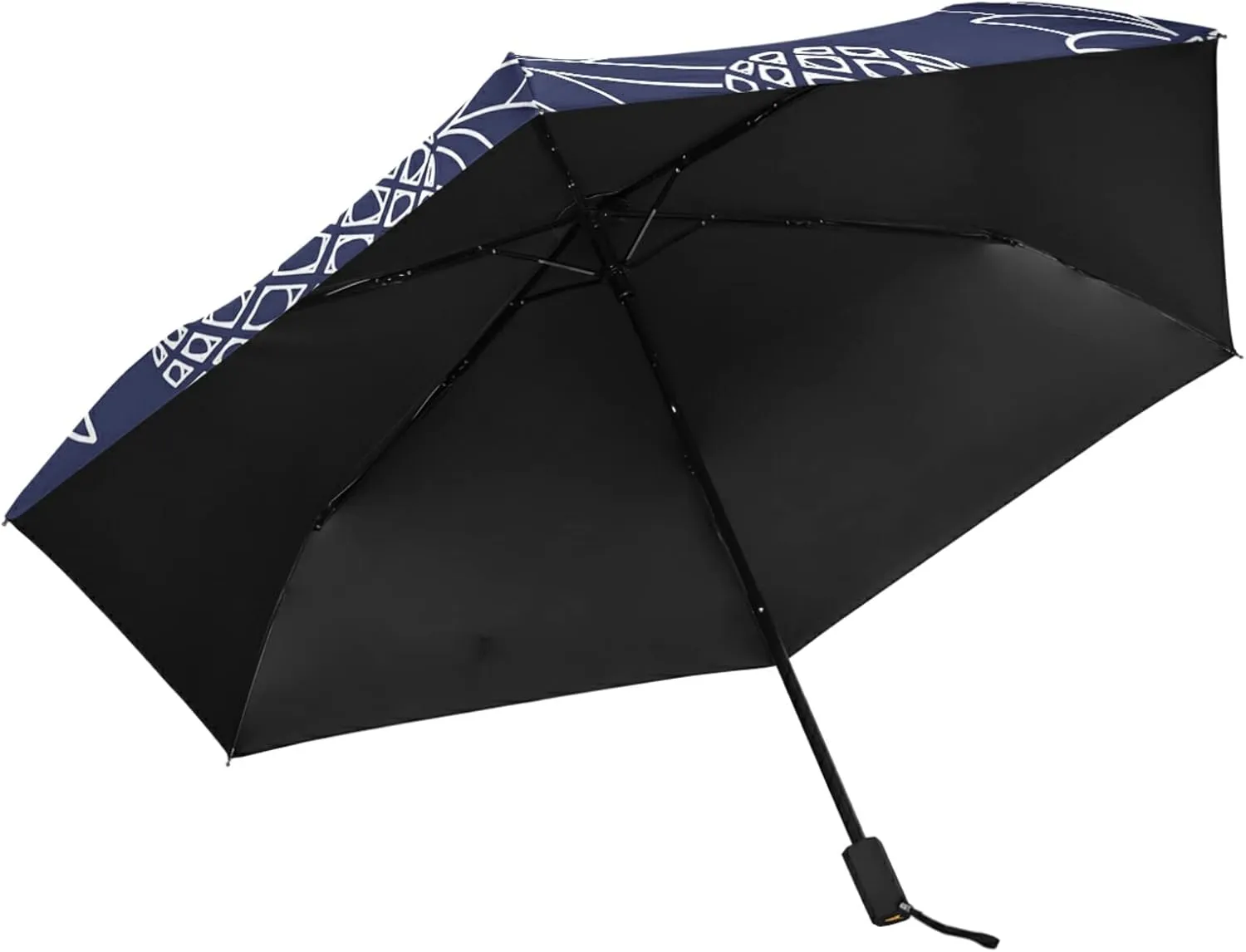 Poeticcity Folding Umbrella, Anti-UV 3 Folds Lightweight Parasol, Compact Windproof Strong Umbrellas for Car Travel Sun & Rain