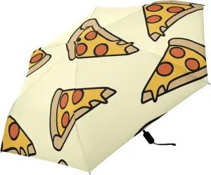 Poeticcity Folding Umbrella, Anti-UV 3 Folds Lightweight Parasol, Compact Windproof Strong Umbrellas for Car Travel Sun & Rain