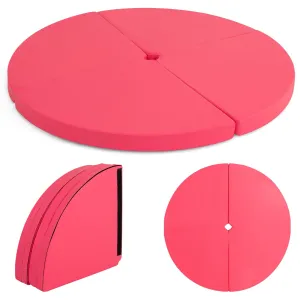 Pole Dance Crash Mat Round Portable Yoga Mat with EPE Foam-Pink
