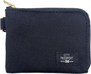 Portable, Foldable, and Lightweight Zipper Case for Cards, ID, Money Multi Storage Travel Organizer (Black)