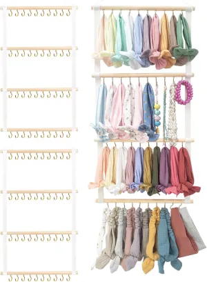 POVETIRE Headband Holder Head Bands Organizer for Girls, Baby Headbands Hair Accessories Organizer Storage Wall Hanging Decor for Nursery Toddler Girls Room