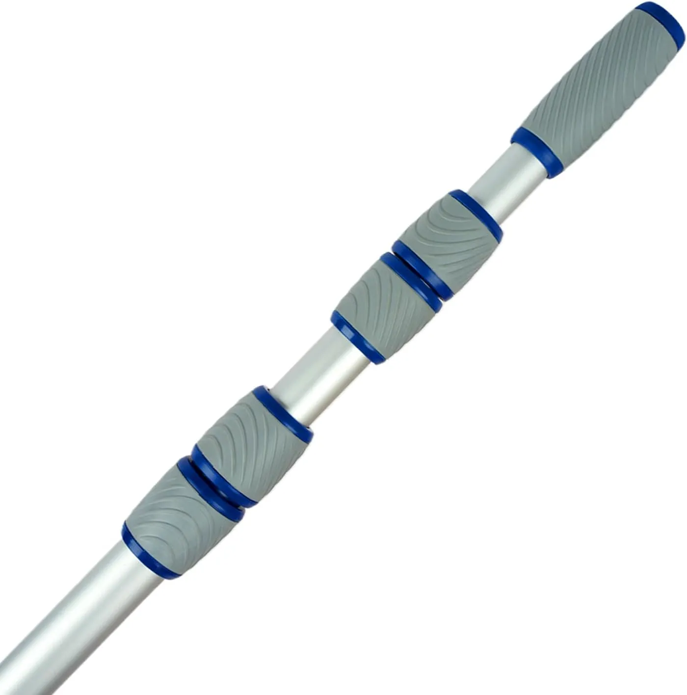 Professional 12 Foot Telescoping Swimming Pool Cleaning Poles Adjustable 3 pc Telescopic Pole for Skimmer Net, Brush Vacuum Head Aluminum Pool Pole