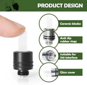 Quick Ceramic Heating Head Tip are Heating Multi-Tool for Slicing Wax or Viscous oil etc Black & Silver