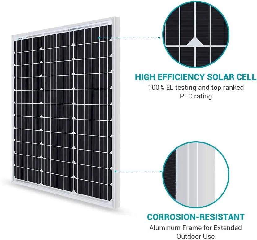 Renogy 50 Watt 12 Volt Monocrystalline Solar Panel (Compact Design)