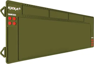 Rifle Shotgun Cleaning Mat - Large Magnetic Gun Mat with Organizer Parts Tray, Anti-Slip Workbench Cleaning Pad, Inch Ruler