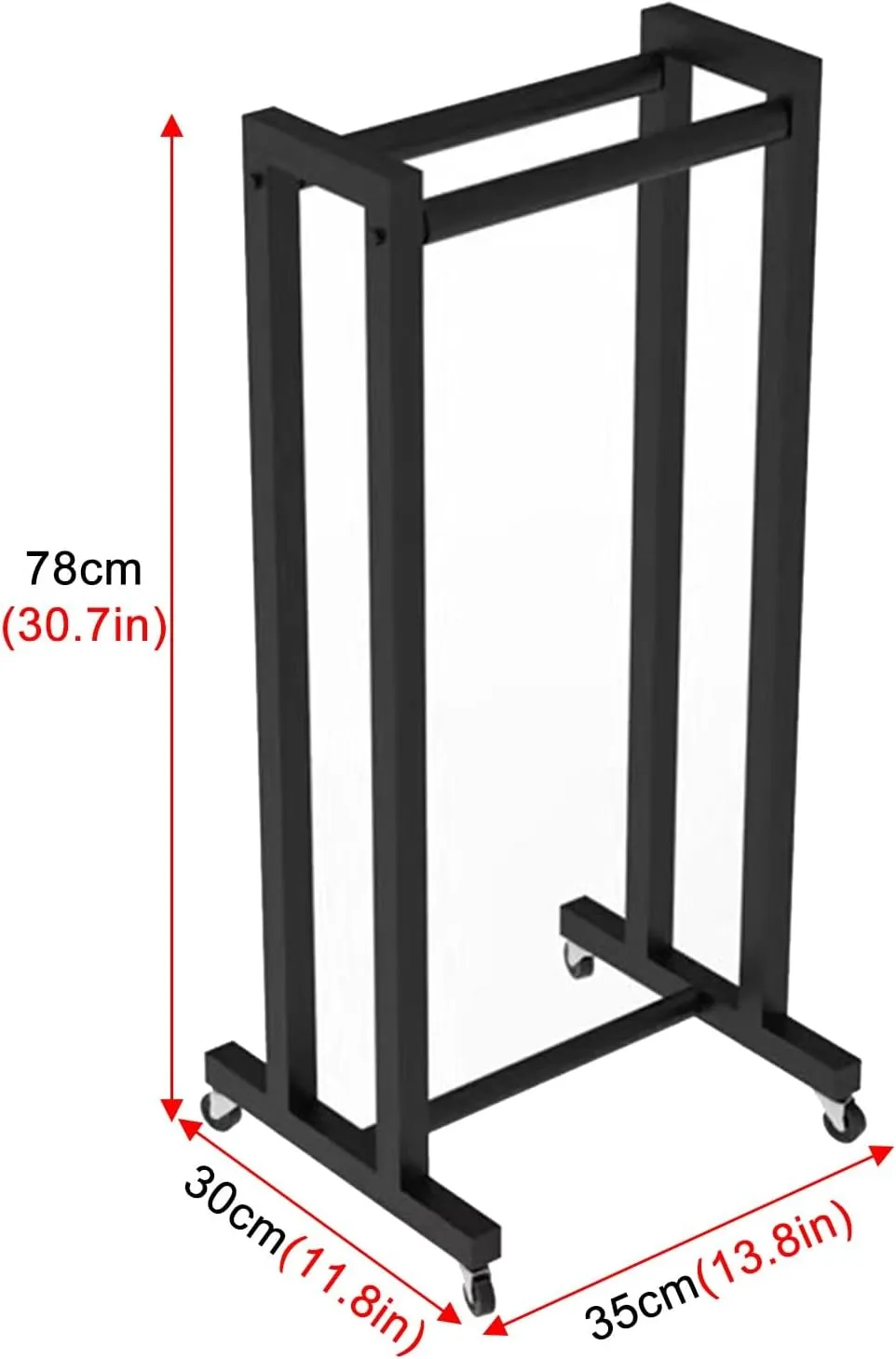 Rolling Hanging Racket Organizer Rack, Black Steel Freestanding Tennis Badminton Racquet Display Rack for Schools/Garage/Retail Store, with 360° Lockable Wheels