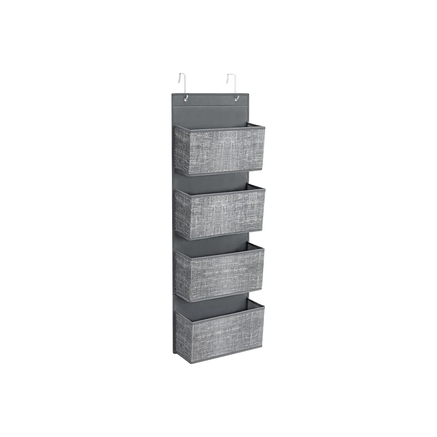 Rootz Hanging Organizer - Storage Rack - Closet Organizer - Mottled Gray - Non-Woven Fabric - Cardboard Back Panels - Metal Hooks - 33.5cm x 12cm x 100cm - Lightweight - Spacious - Easy Assembly