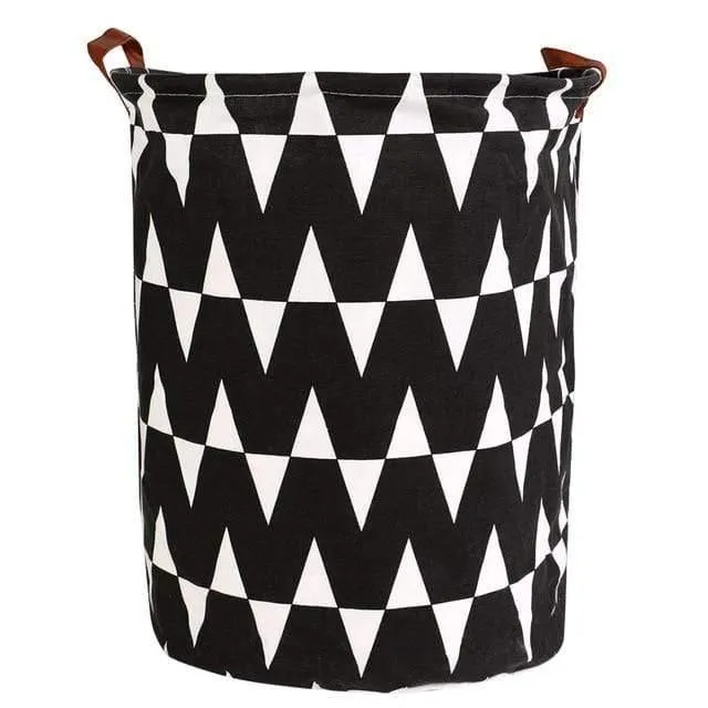 Rynx | Foldable Closure Laundry Basket Large Capacity Bag Container Kids Toy Bucket Clothing Organizer Storage Laundry Basket Cotton Linen